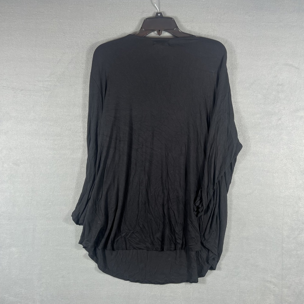 Maurices Women's 2X Plus Black Criss Cross V-Neck Tunic Top Rayon Blend Long - Picture 6 of 6